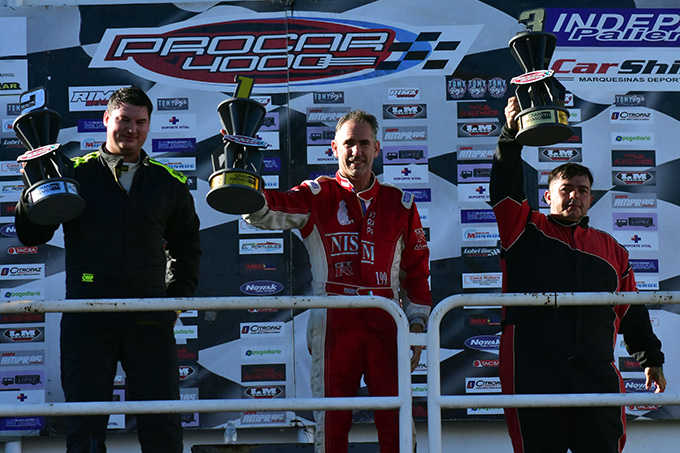 Fortunato ganador junto a Nicolás Alonso (2°) y Cristian Liendo (3°)