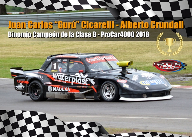 El binomio campeón 2018 de la Clase B: Juan Carlos Cicarelli-Alberto Crundall.